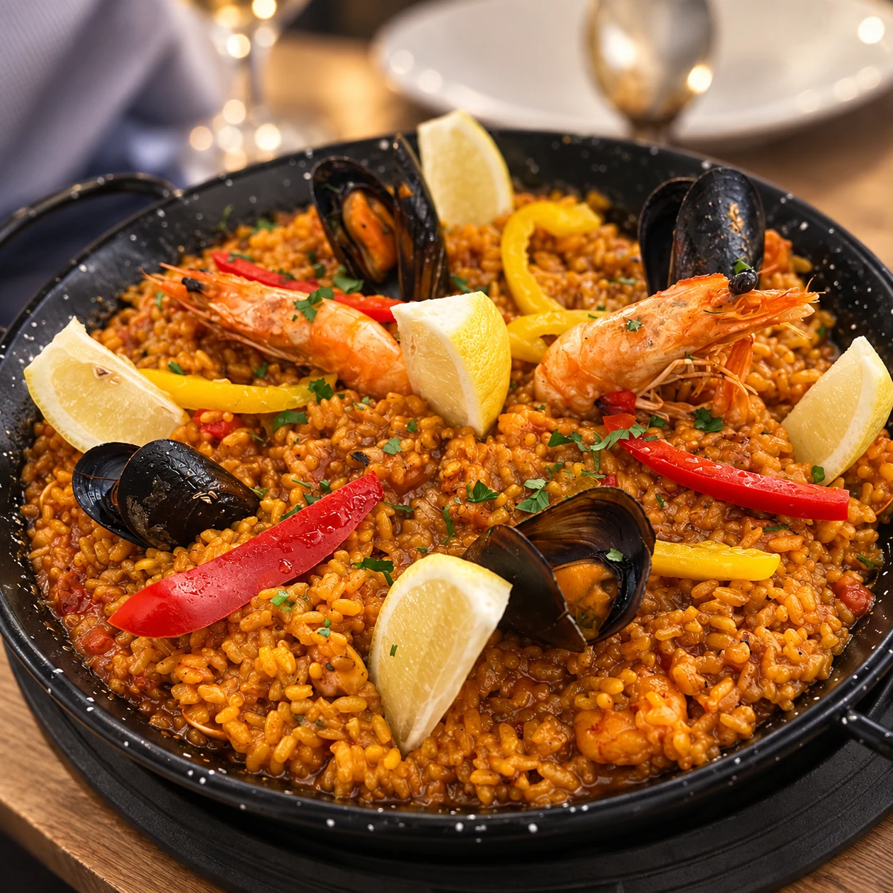 Paella de marisco en Eulenspiegel Tenerife